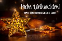 Weihnachtsgrüße WhatsApp mit Frohe Weihnachten und ein gutes neues Jahr Schriftzug.