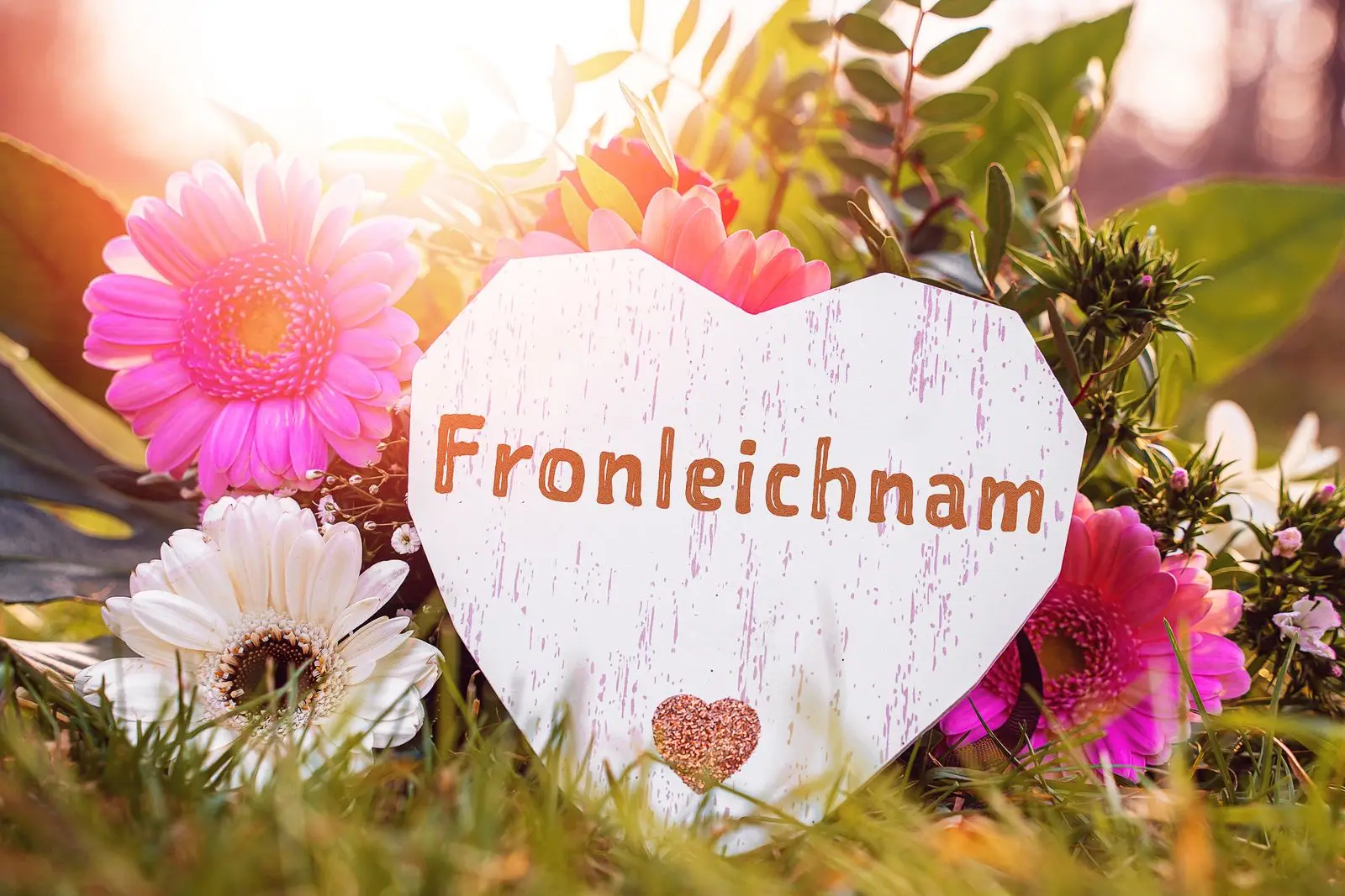 Fronleichnam grüße auf herz