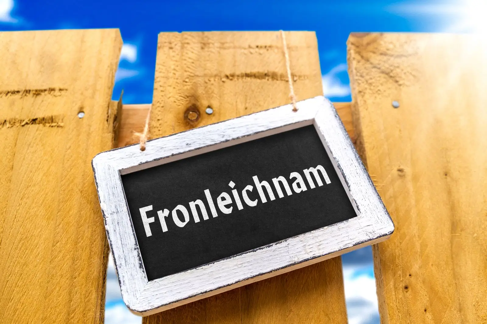 Fronleichnam schild 2026