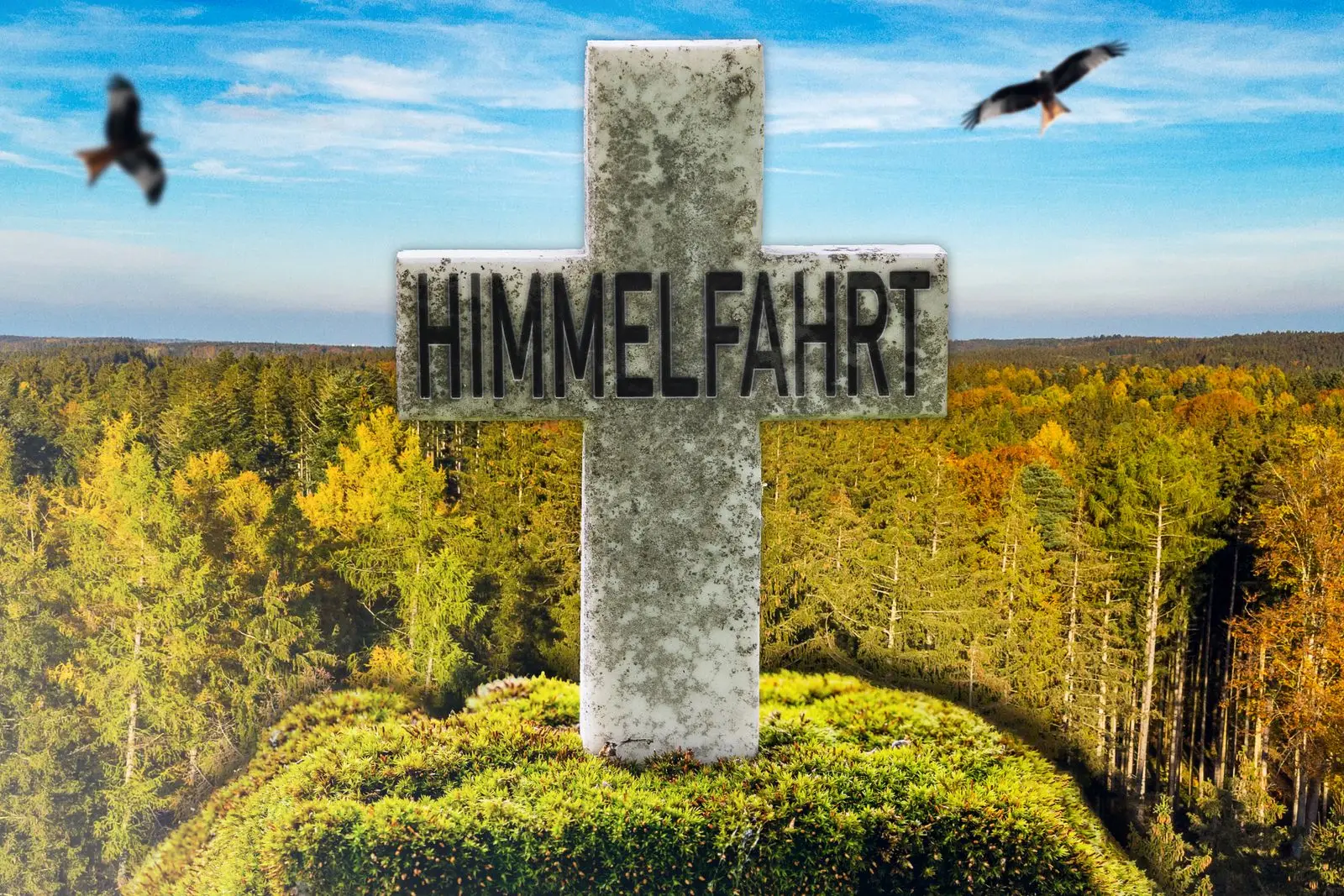Himmelfahrt symbol kreuz und himmel