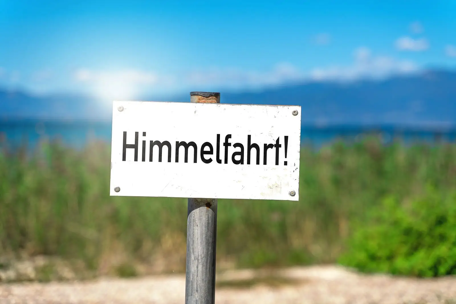 Himmelfahrtstag schild himmelfahrt