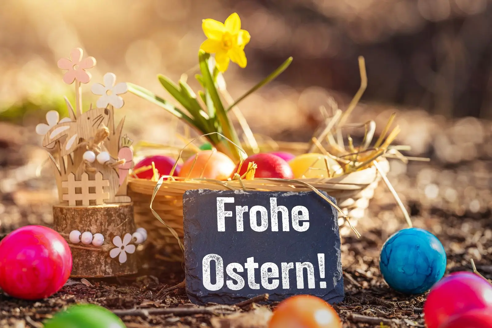 Ostergrüße whatsapp - frohe ostern mit osternest
