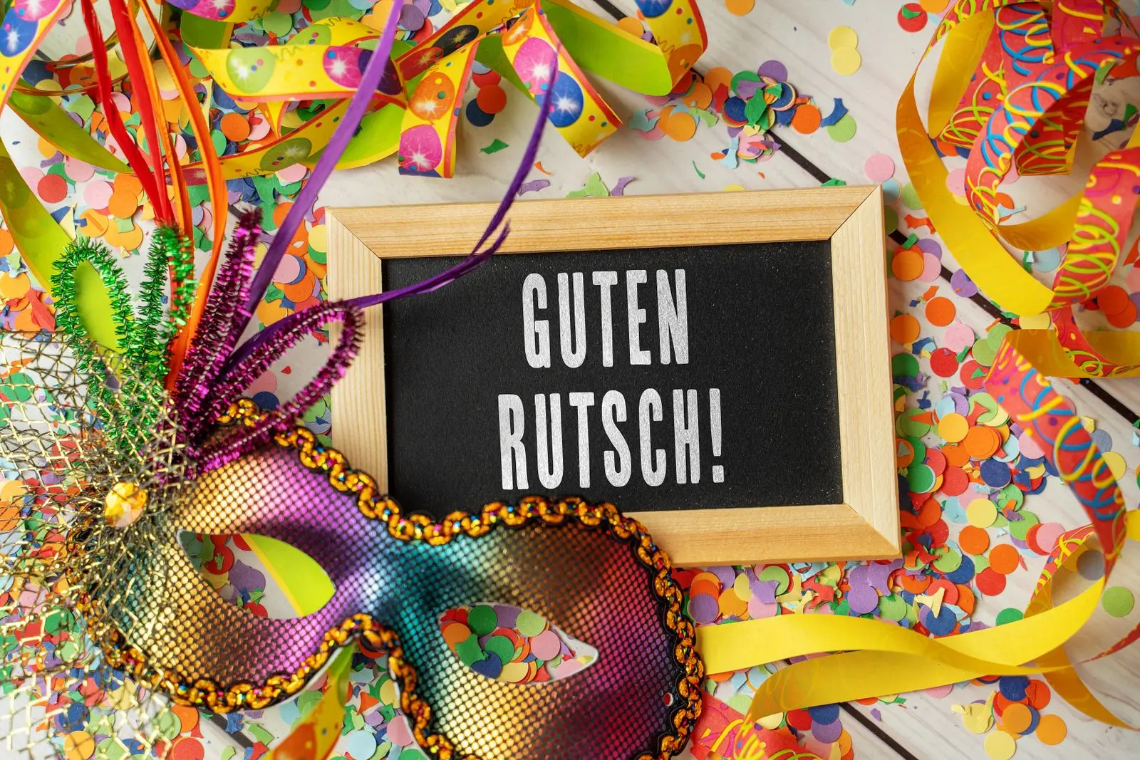 Frohes neues Jahr, Neujahrsgruß mit Bild