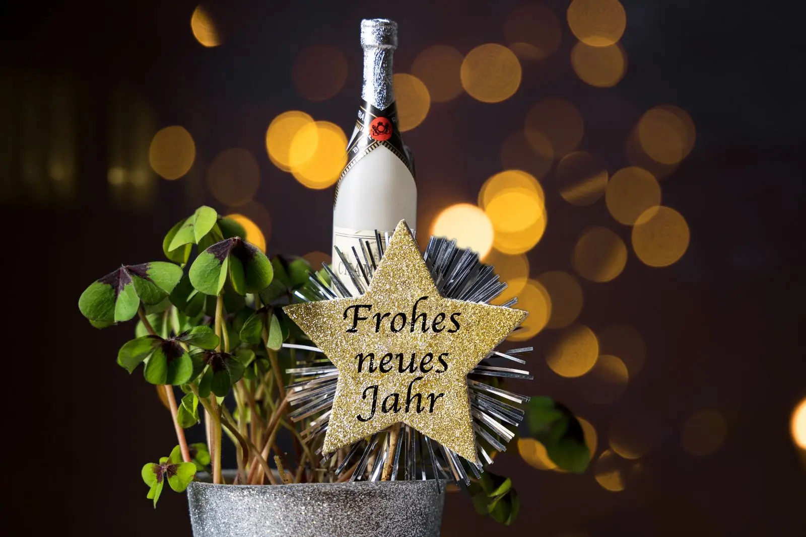 Frohes neues Jahr, Neujahrsgruß mit Bild