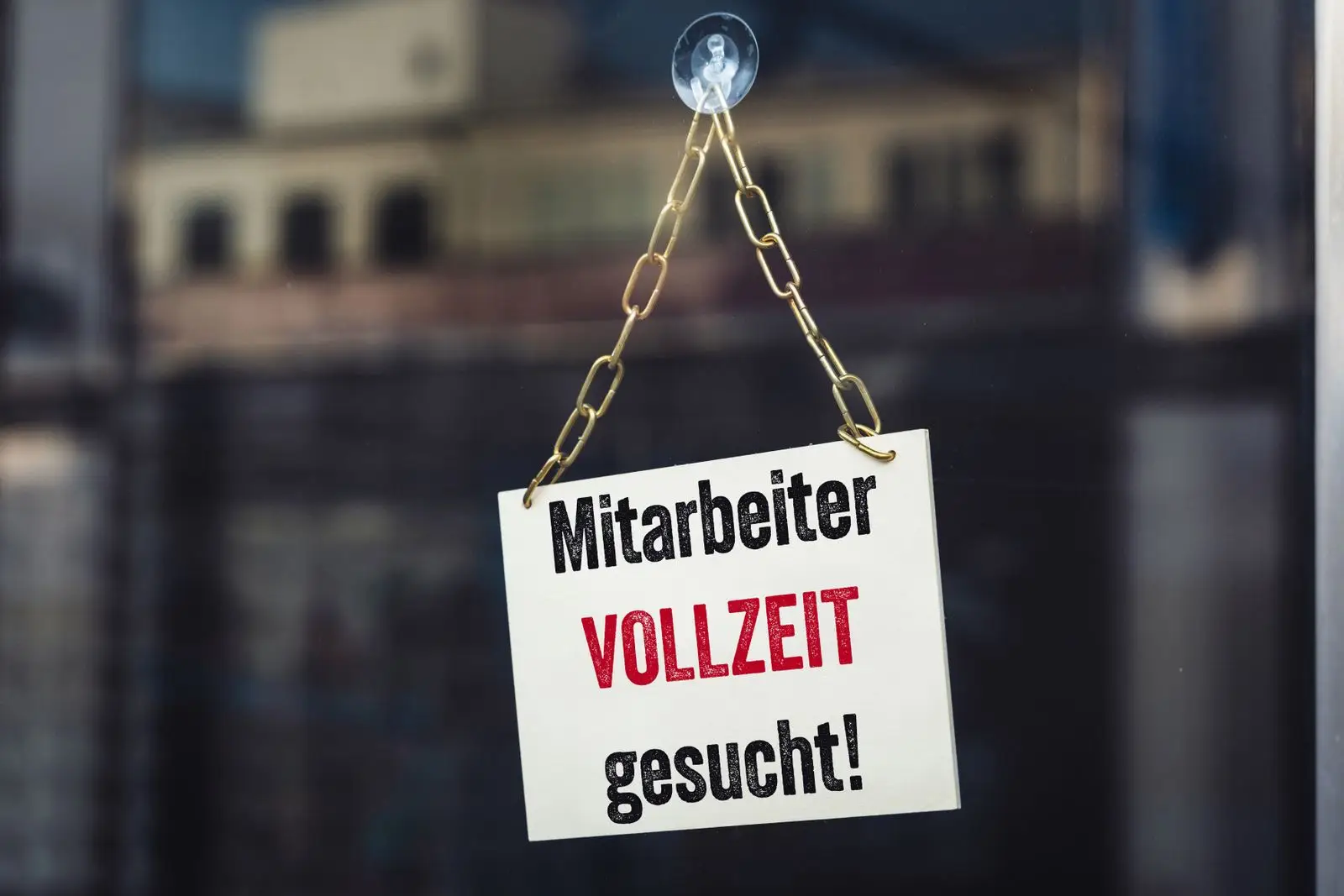 Stellenanzeige vollzeit – schild.